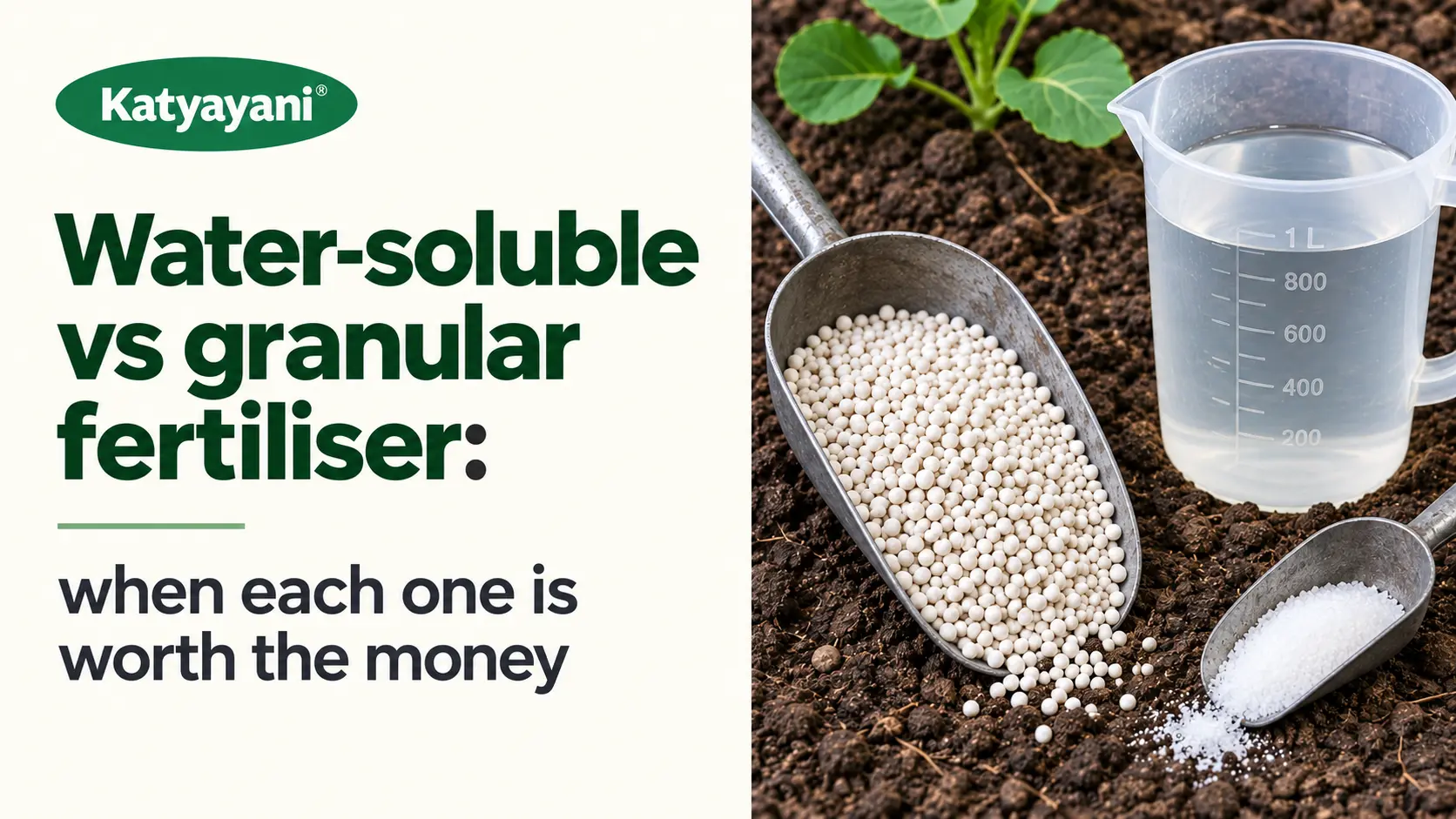 Water-soluble vs granular fertiliser: when each one is worth the money