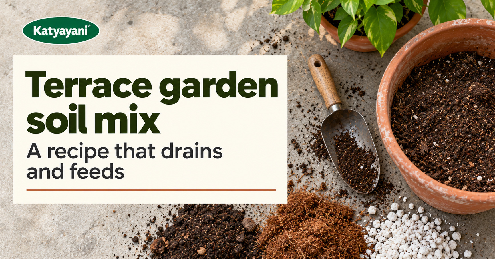 Terrace garden soil mix: a recipe that drains and feeds