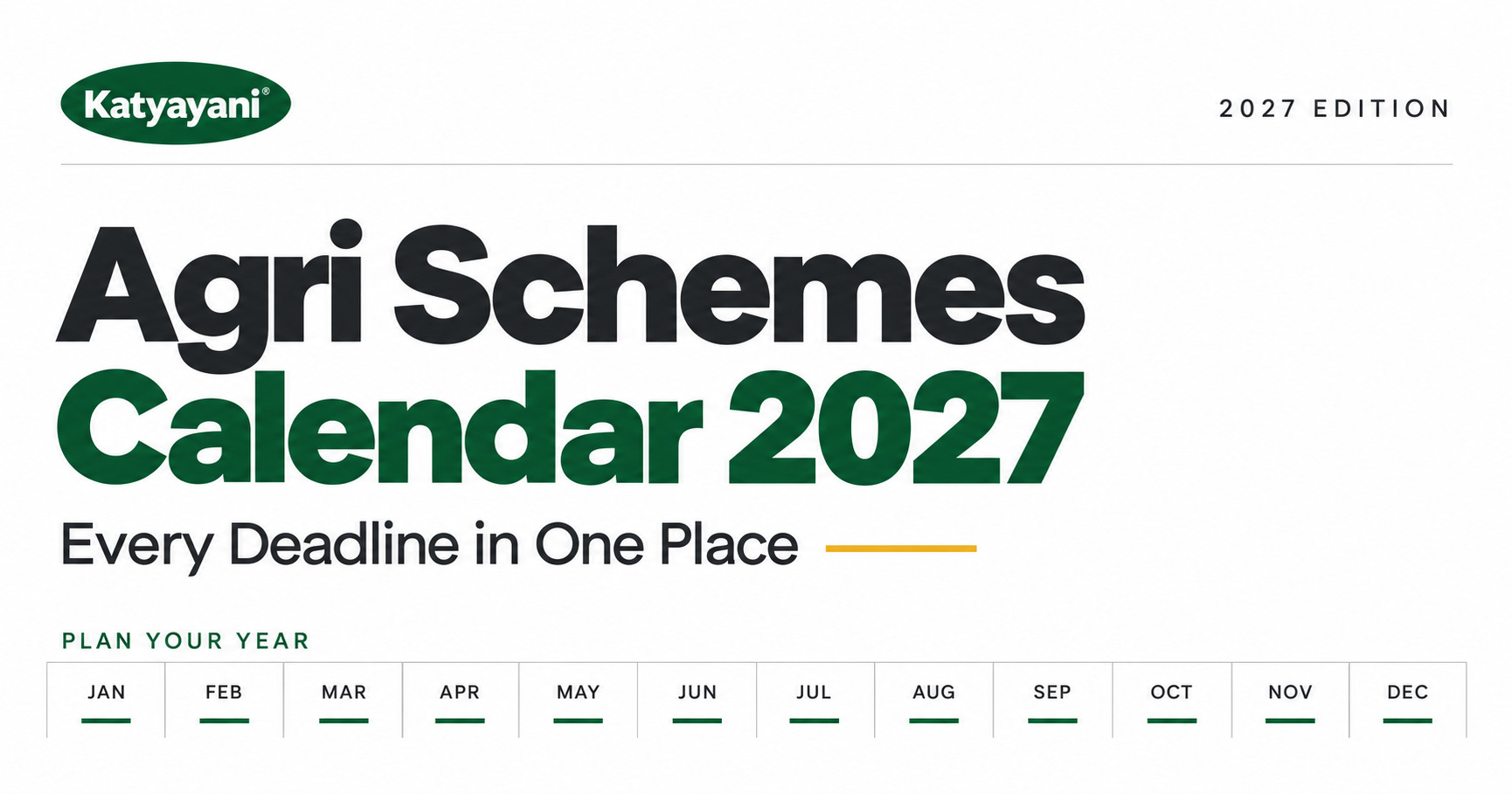 Agri Schemes Calendar 2027: Every Deadline in One Place