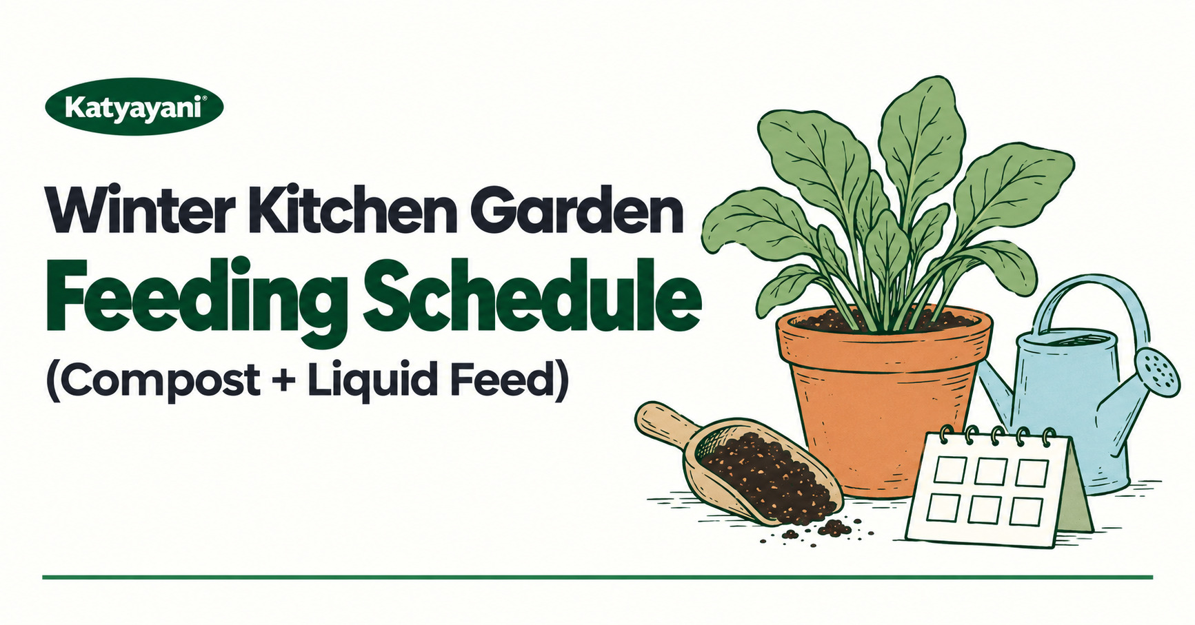 Winter Kitchen Garden Feeding Schedule (Compost + Liquid Feed)