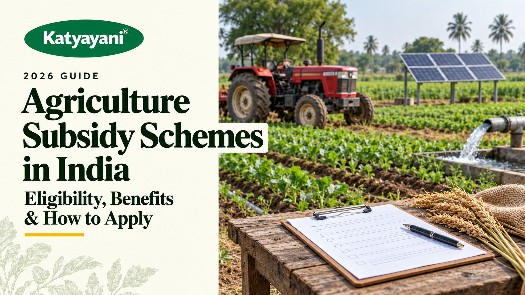 Agriculture Subsidy Schemes in India: Eligibility, Benefits and How to Apply (2026 Guide)