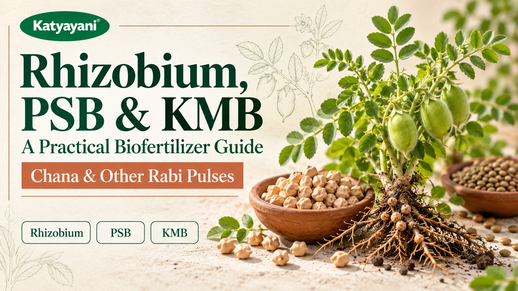 Rhizobium, PSB and KMB: A Practical Biofertilizer Guide for Chana and Other Rabi Pulses