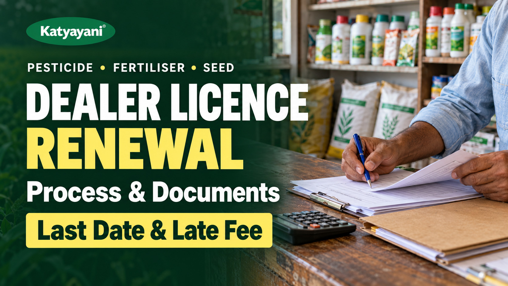 Pesticide, Fertiliser and Seed Dealer Licence Renewal: Process, Documents, Last Date and Late Fee