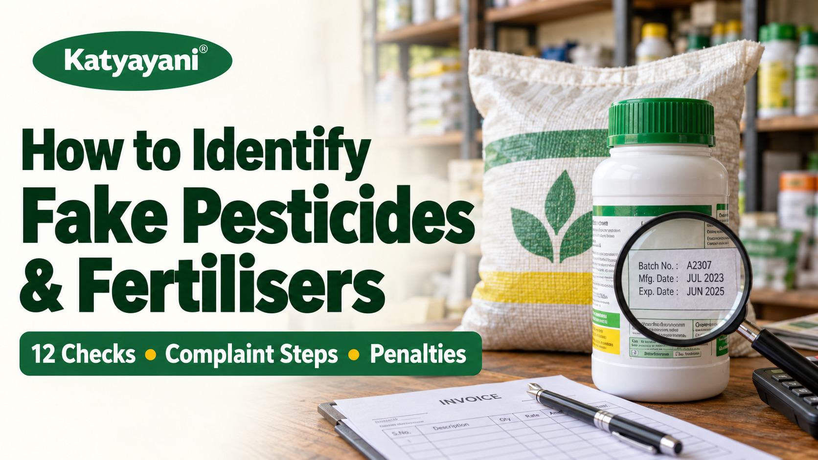 How to Identify Fake Pesticides and Fertilisers: 12 Checks, Complaint Steps and Penalties