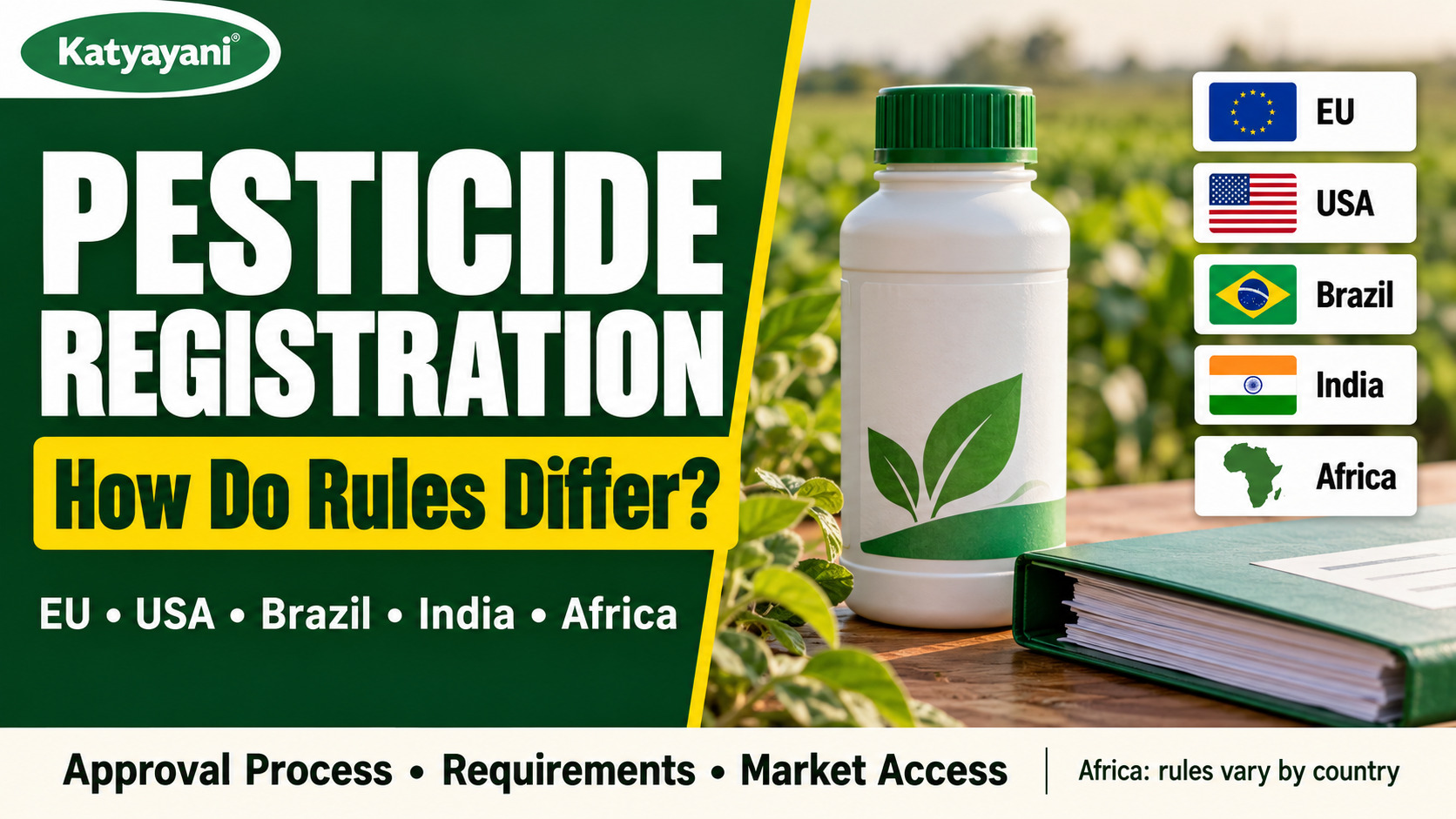 Pesticide Registration by Country: EU, USA, Brazil, India and Africa Compared