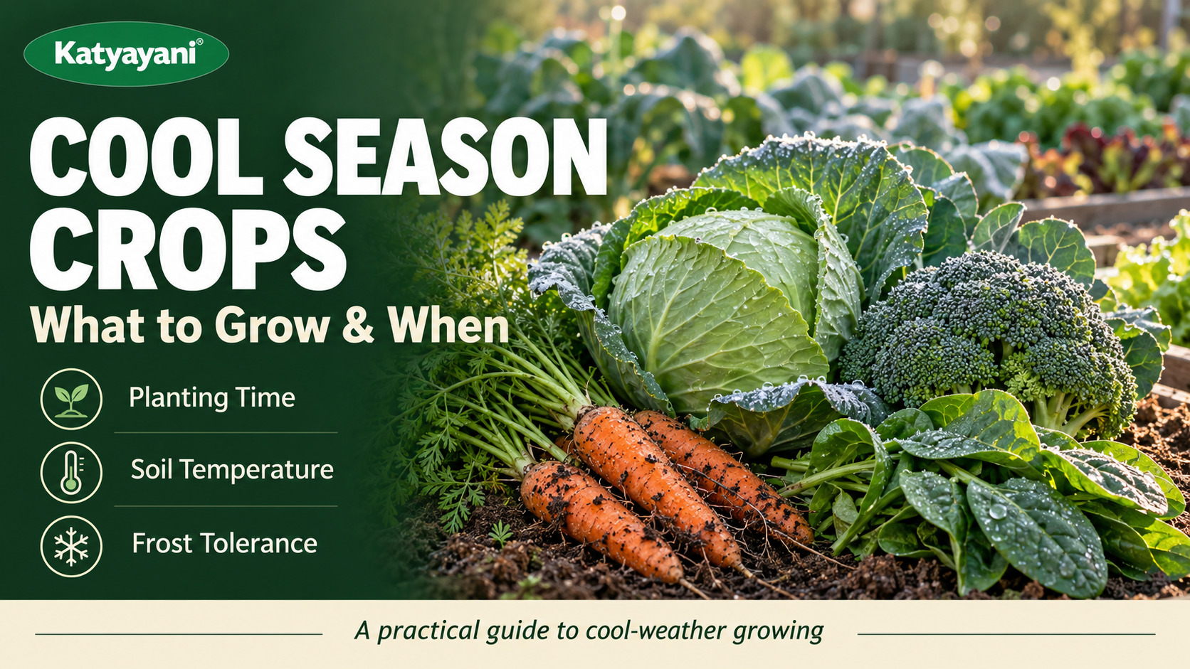 Cool Season Crops: List, Planting Time, Soil Temperature and Frost Tolerance