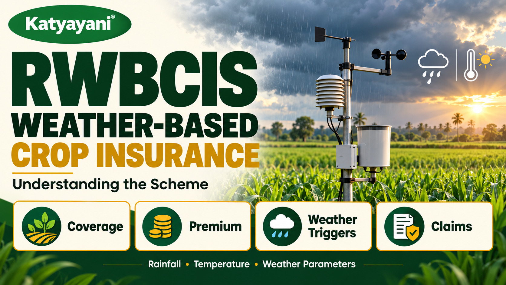 Weather Based Crop Insurance Scheme (RWBCIS): Coverage, Premium, Triggers and Claims