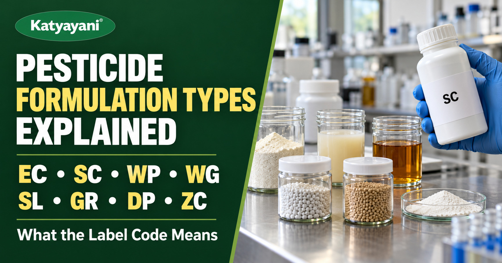 Pesticide Formulation Types Explained: EC, SC, WP, WG, SL, GR, DP, ZC and What the Label Code Means